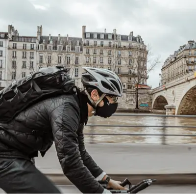 Masque Velcro Anti Pollution Vélo et Trottinette Pas Cher